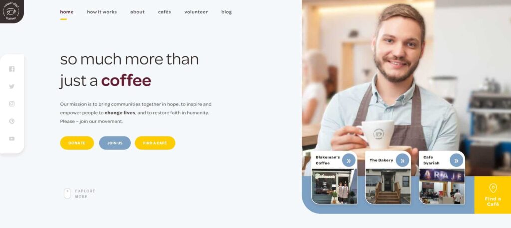 UI Design standards - Suspended coffees homepage